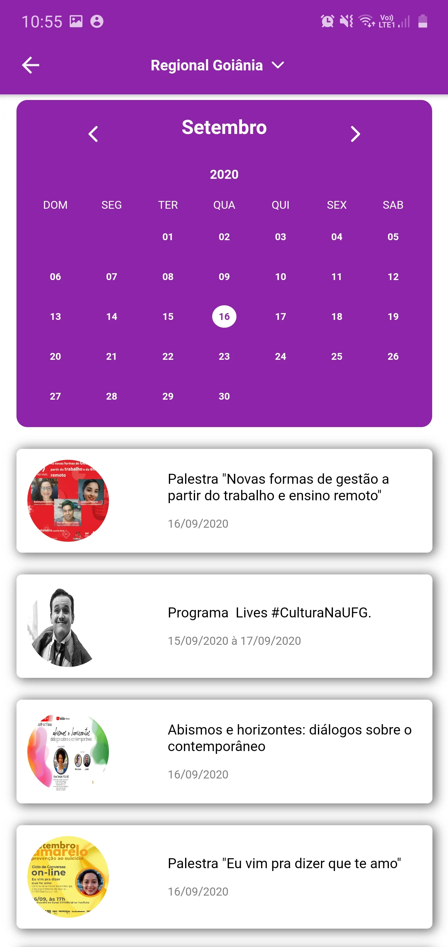 Minha UFG screenshot